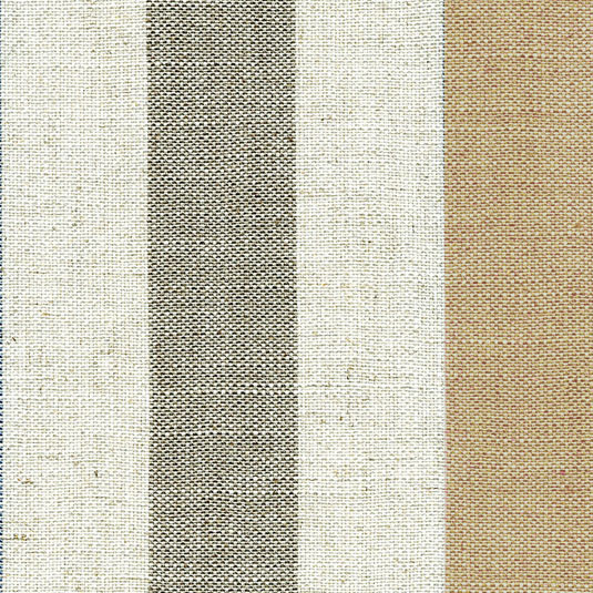 Lytham Stripe Toffee/Grey Fabric by Art Of The Loom