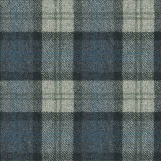 Oban Plaid Bayside Blue Fabric by Art Of The Loom