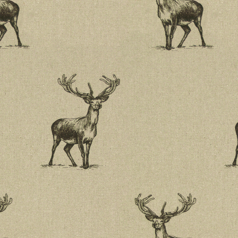 Stewart Stag Linen Fabric by Art Of The Loom