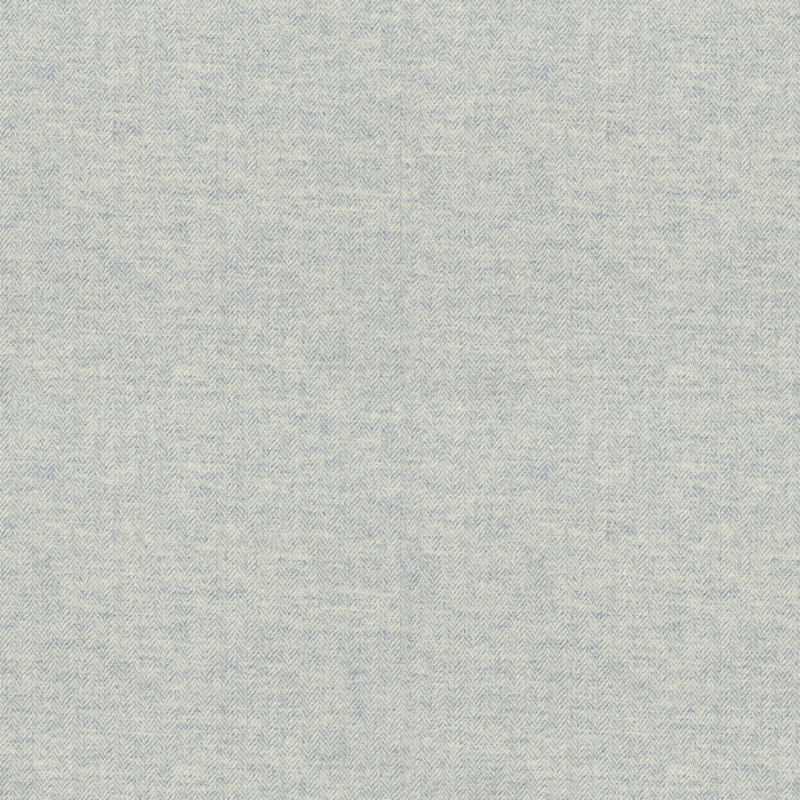 Wool Herringbone Blue Sky Fabric by Art Of The Loom