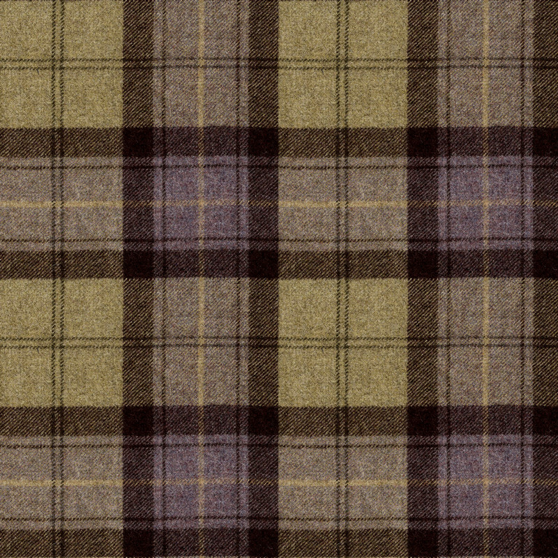 Wool Plaid Blackberry Crumble Fabric by Art Of The Loom