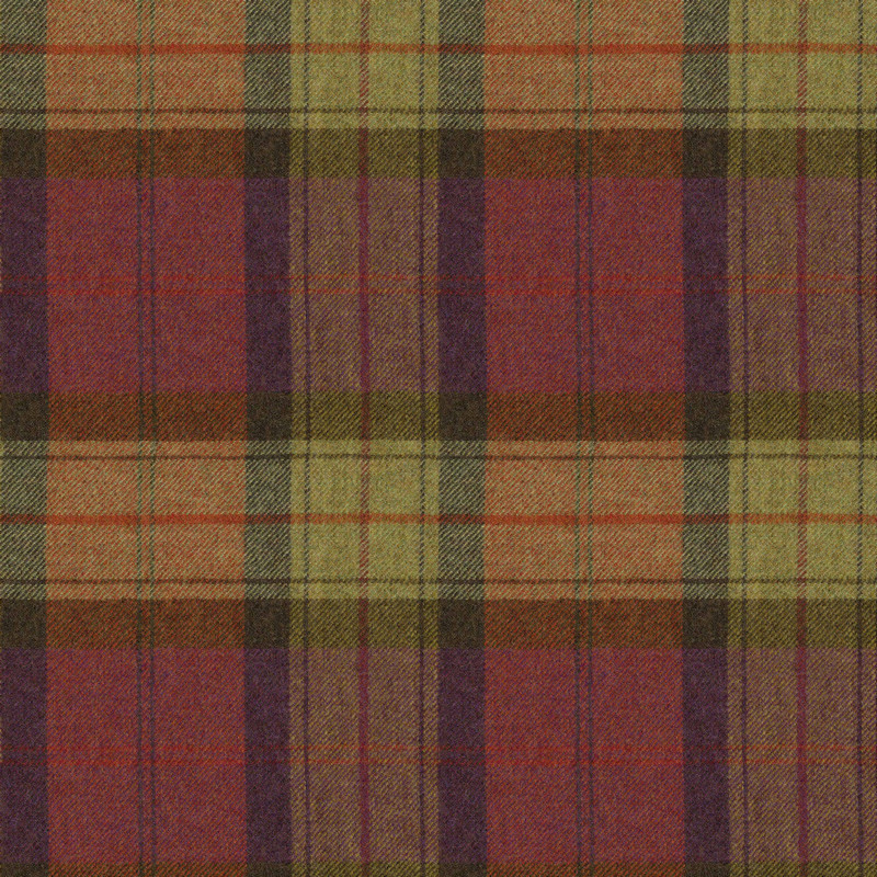 Wool Plaid Fruit Salad Fabric by Art Of The Loom