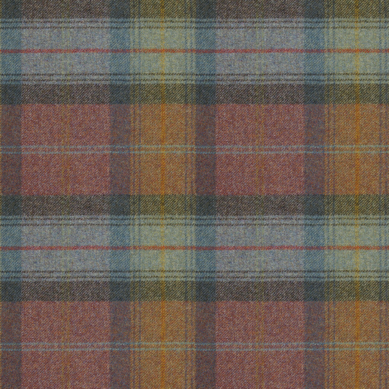 Wool Plaid Moorland Heather Fabric by Art Of The Loom