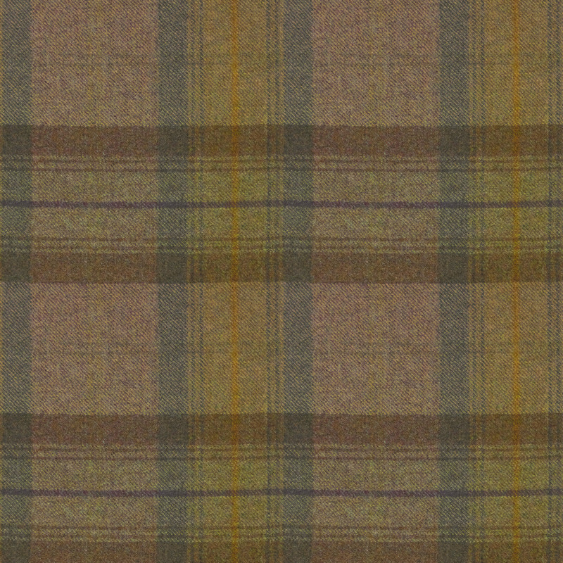 Wool Plaid Olive Grove Fabric by Art Of The Loom