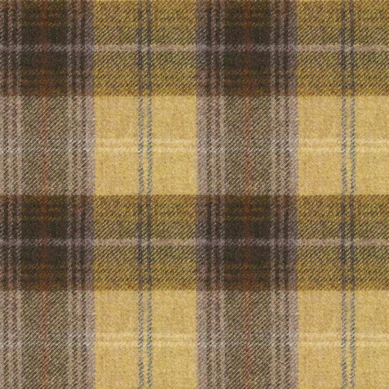 Wool Plaid Spun Honey Fabric by Art Of The Loom