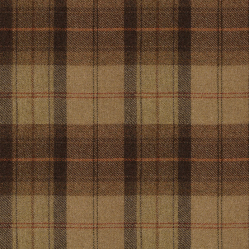 Wool Plaid Toffee Apple Fabric by Art Of The Loom