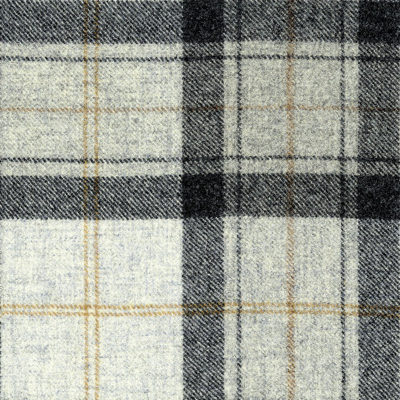 Wool Plaid Winter Sky Fabric by Art Of The Loom