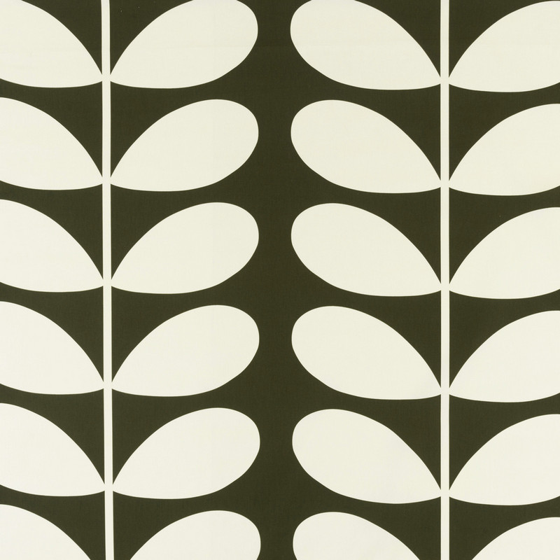 Giant Stem Khaki Fabric by Orla Kiely