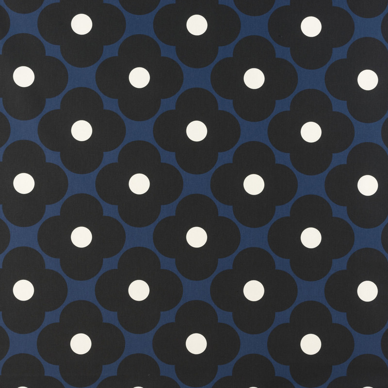 Spot Flower Dark Marine Fabric by Orla Kiely