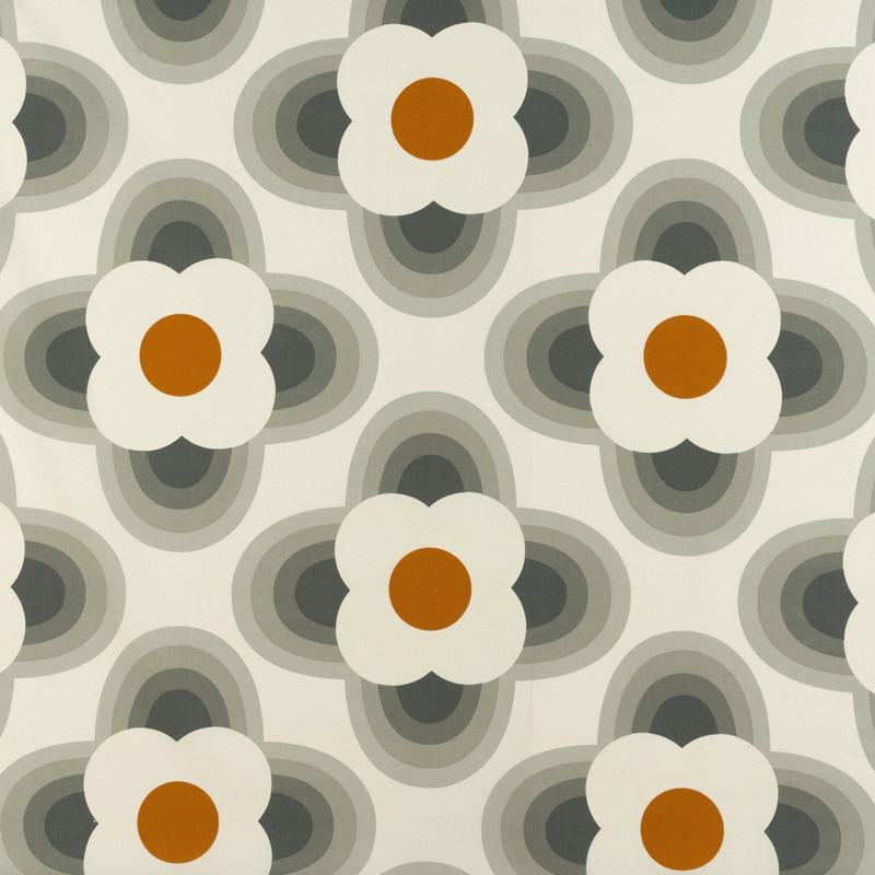 Striped Petal Orange Fabric by Orla Kiely