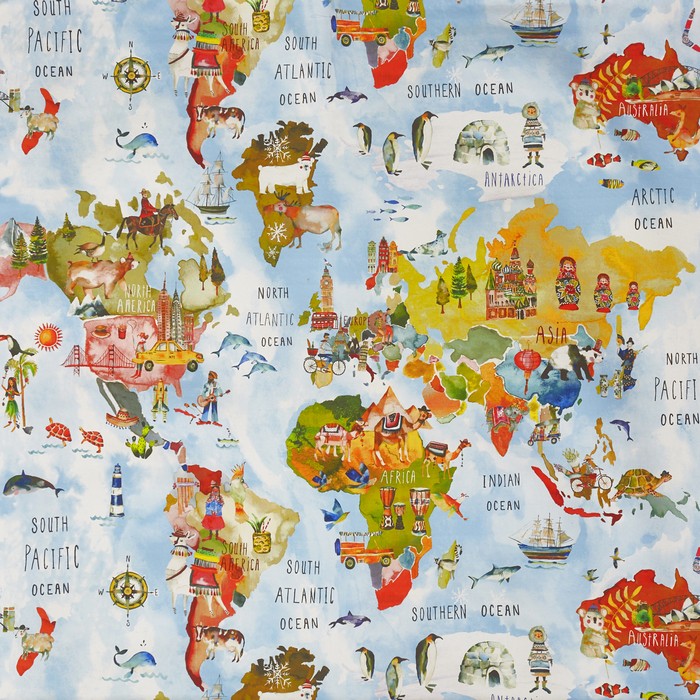 Adventure Rainbow Fabric by Prestigious Textiles