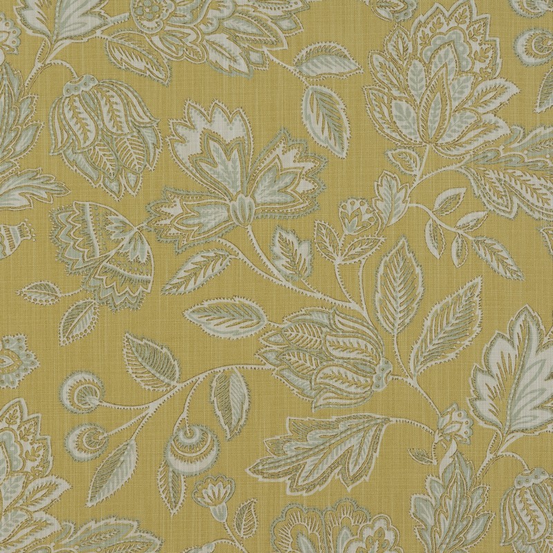 Amore Ochre Fabric by Fryetts