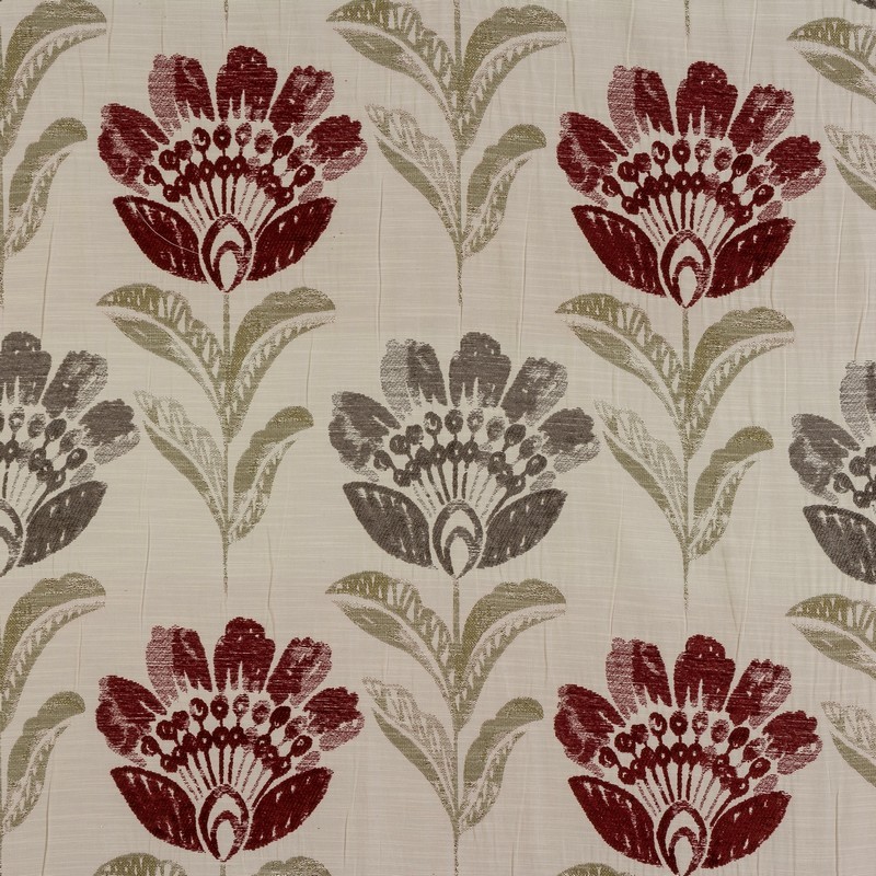 Bordeaux Rosso Fabric by Fryetts