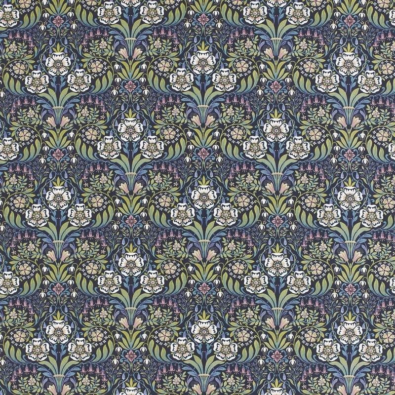 Molly Blue Fabric by Fryetts