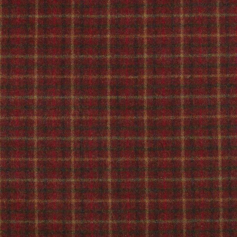 Balmoral Claret Fabric by Abraham Moon