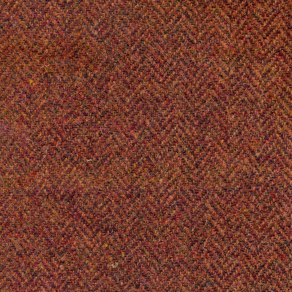 Herringbone Burnt Umber Fabric by Sekers