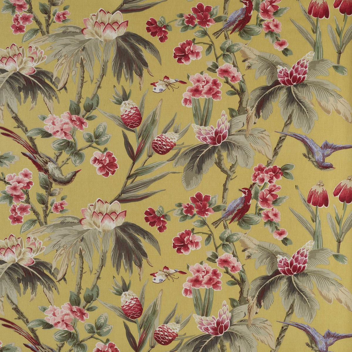 Sandringham Saffron Fabric by Warwick