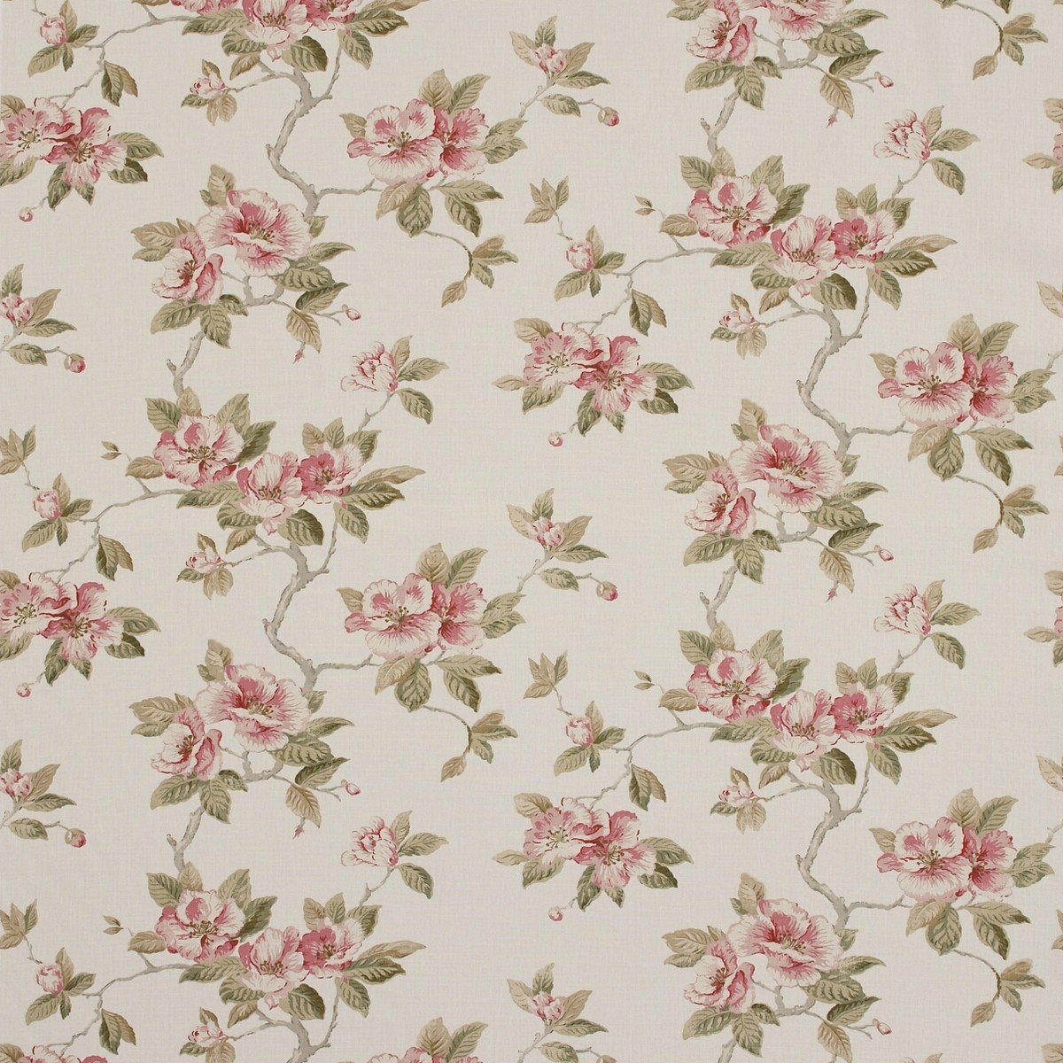 Fleurie Pink Fabric by Warwick