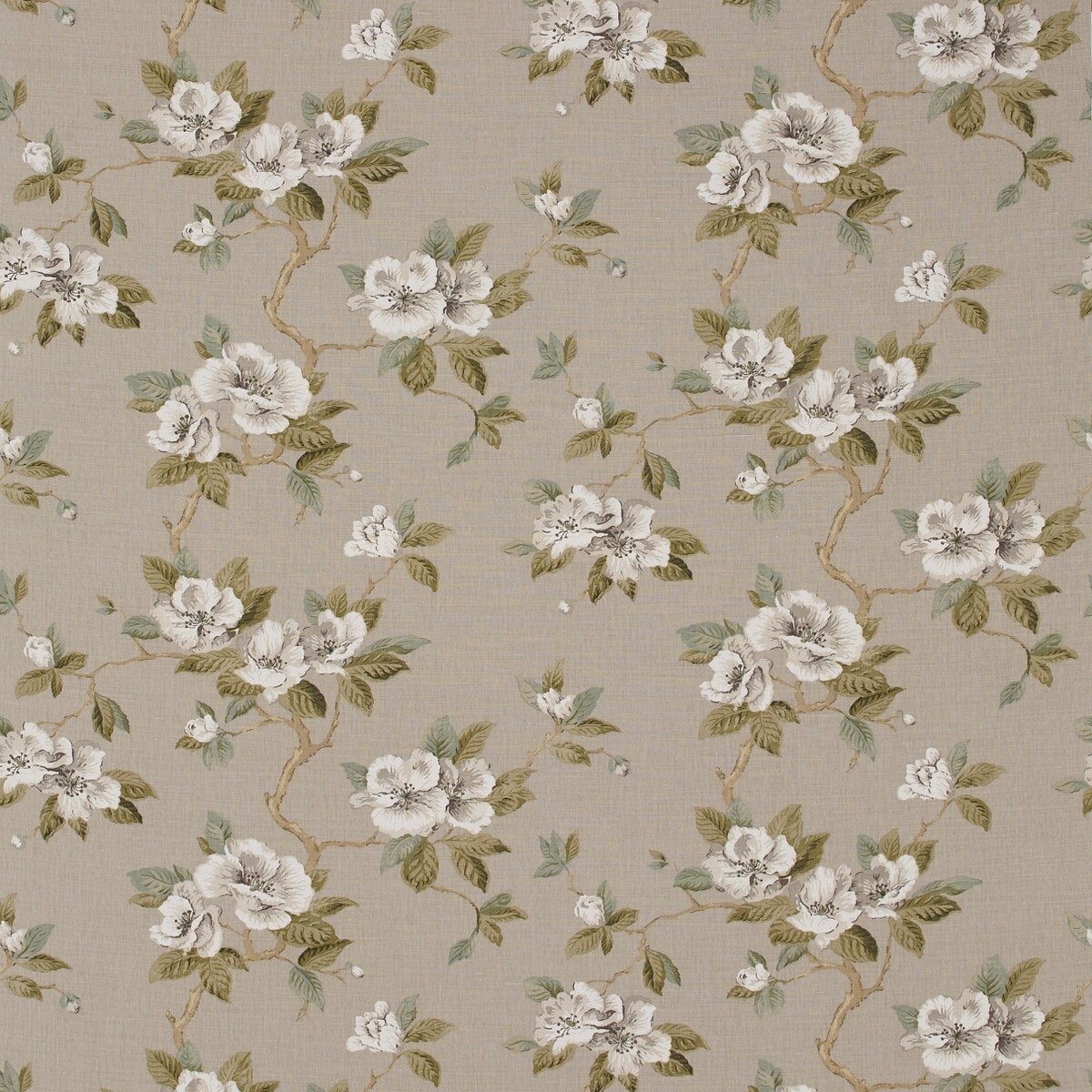 Fleurie Taupe Fabric by Warwick