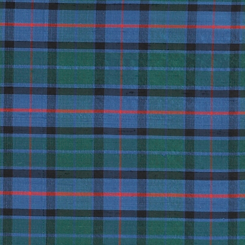 Tartan Silk Flower of Scotland Fabric by James Hare