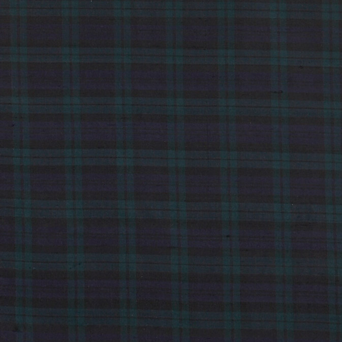 Tartan Silk Mini Black Watch Fabric by James Hare