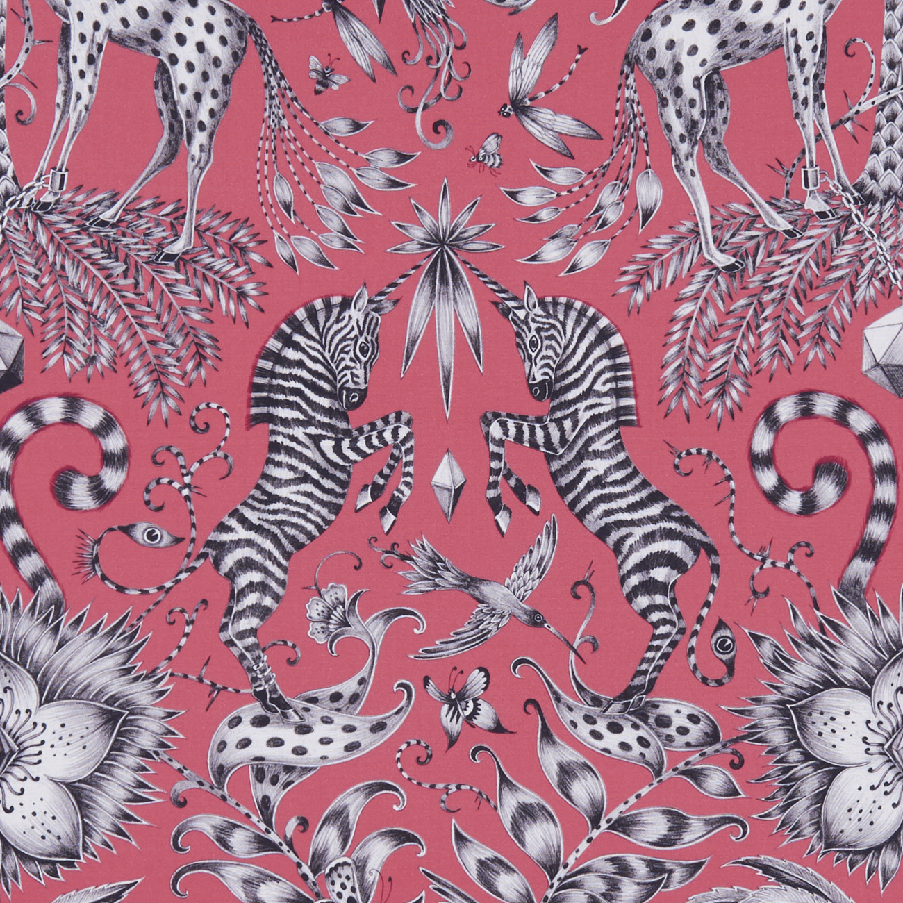 Kruger Magenta Fabric by Clarke & Clarke