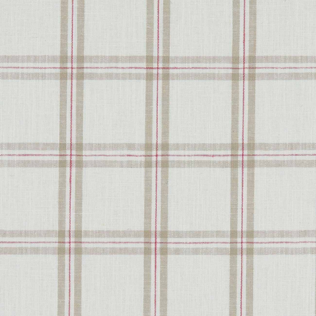 Kelmscott Raspberry/Linen Fabric by Clarke & Clarke