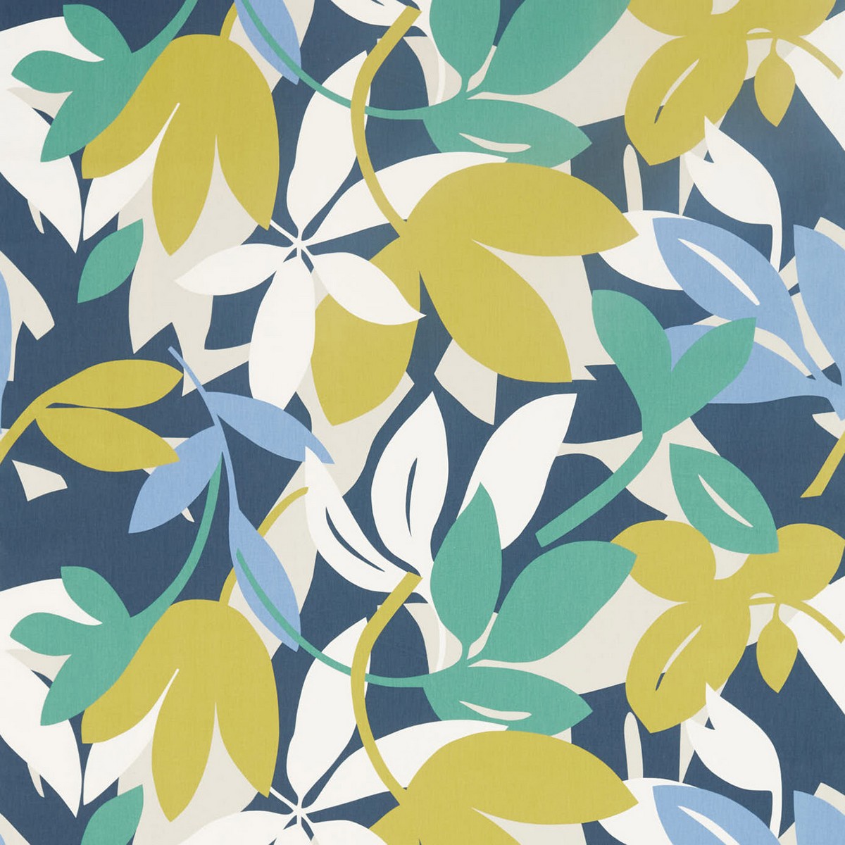 Baja Forest/Citrus/Electric Blue Fabric by Scion