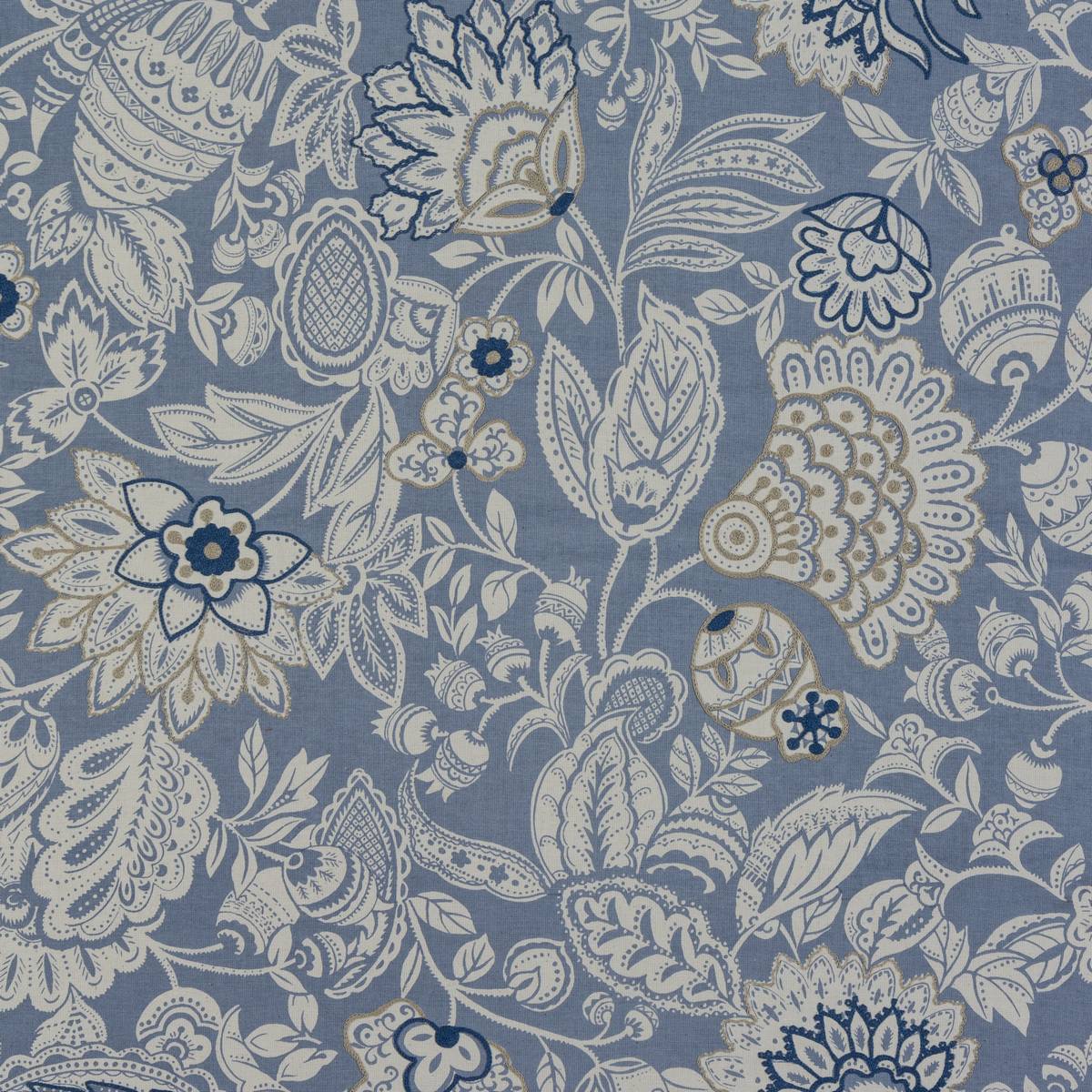 Beatrix Cornflower Fabric by Fryetts
