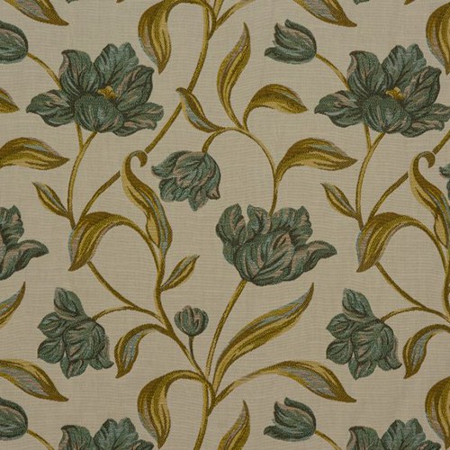 Gabriella Teal Fabric by Fryetts