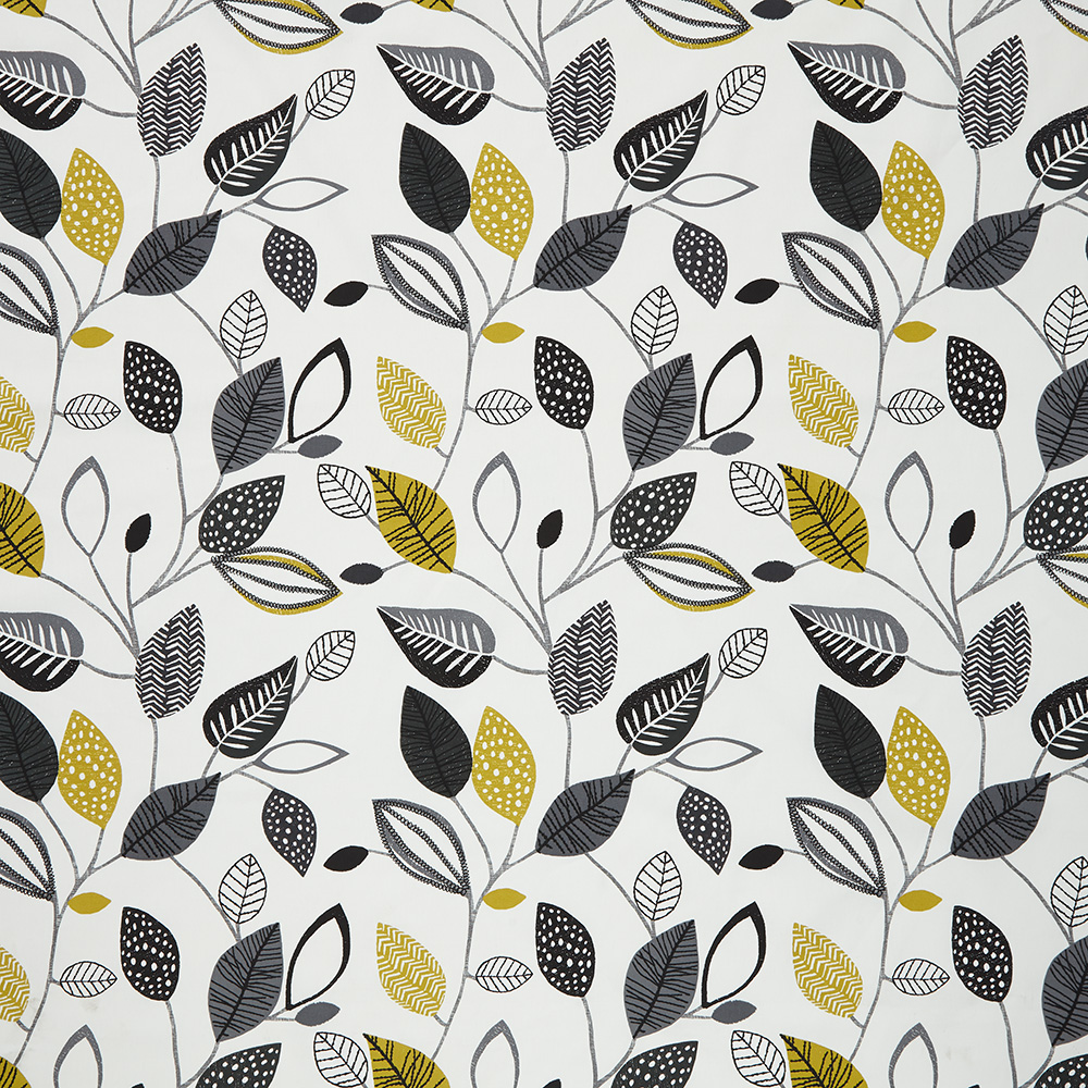 Forest Leaves Noir Fabric by iLiv