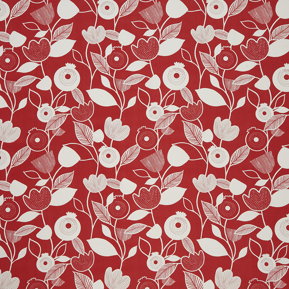 Nordic Scarlet Fabric by iLiv