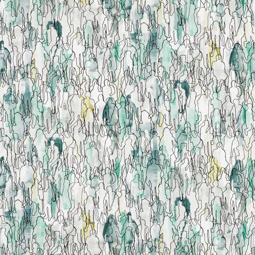 Multitude Emerald/Sepia Fabric by Harlequin