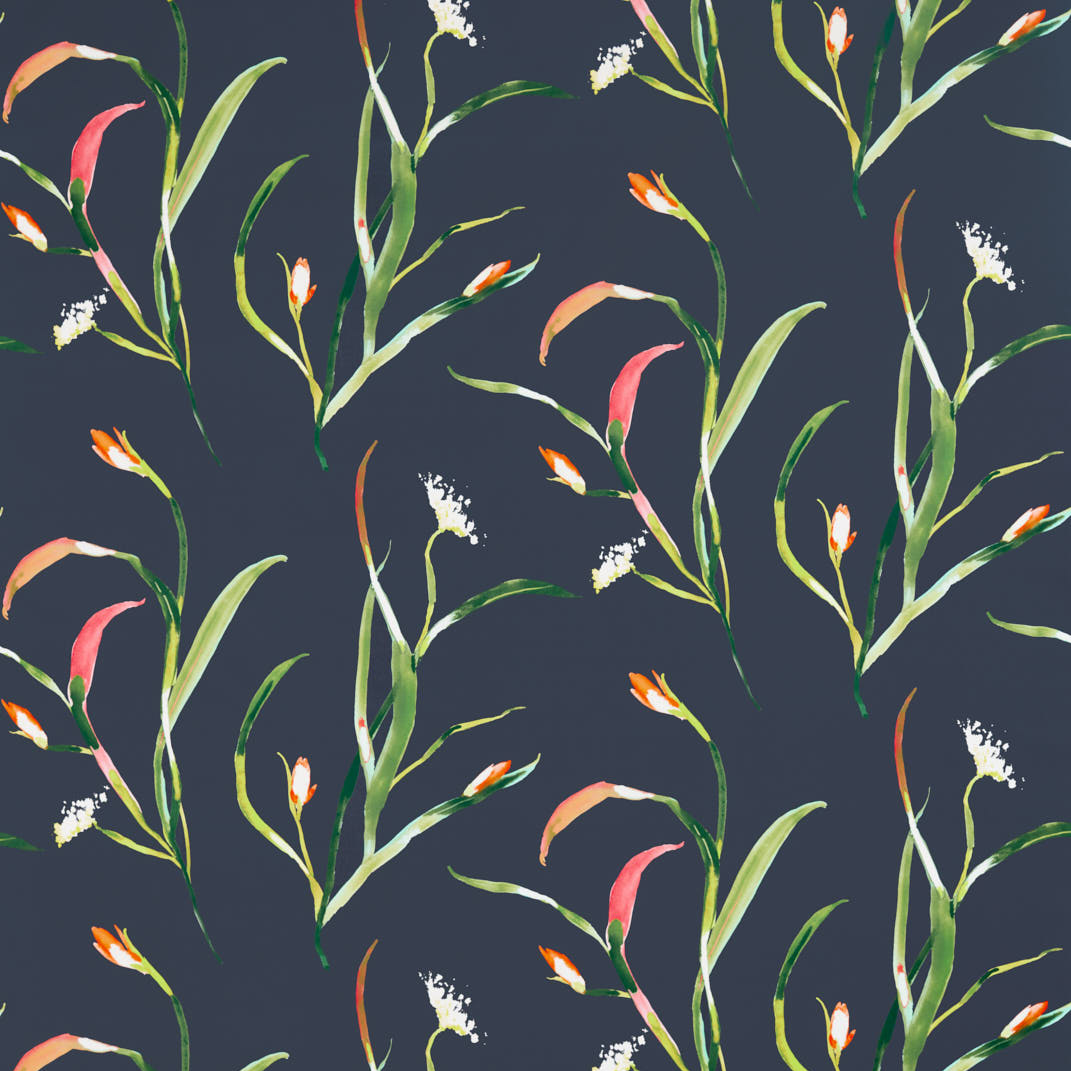 Saona Papaya/Cassis Fabric by Harlequin