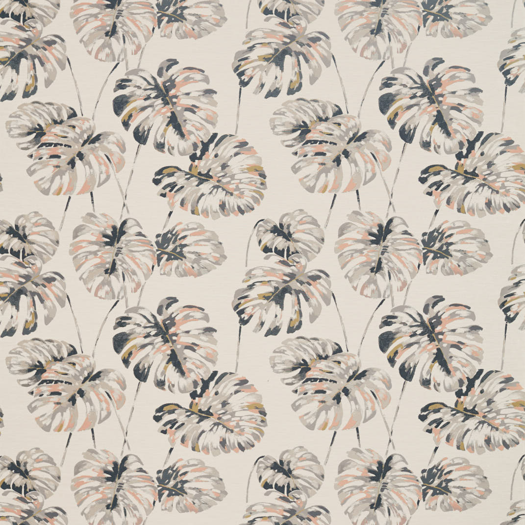 Kelapa Charcoal/Blush Fabric by Harlequin