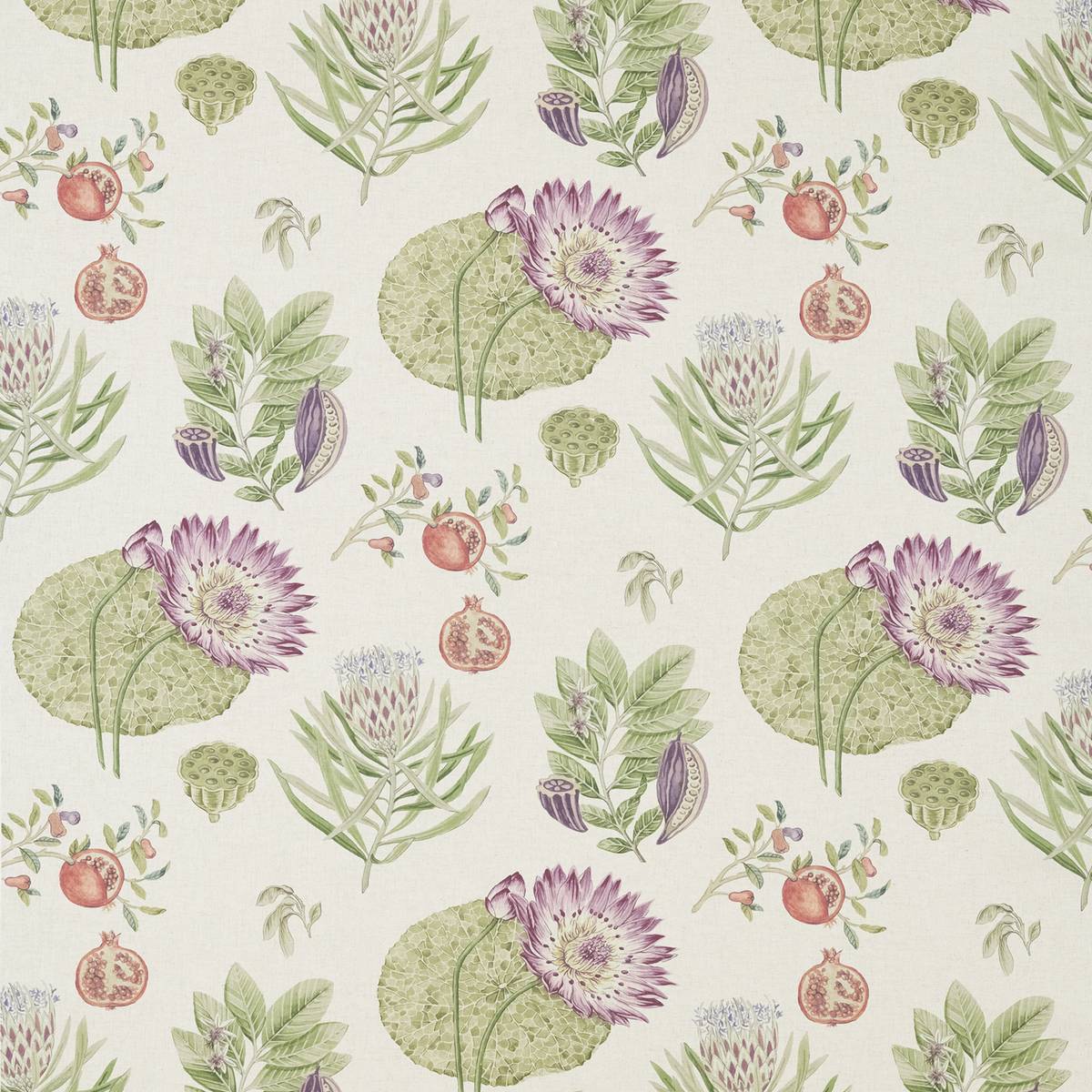 Lily Bank Fig Forest Fabric by Sanderson