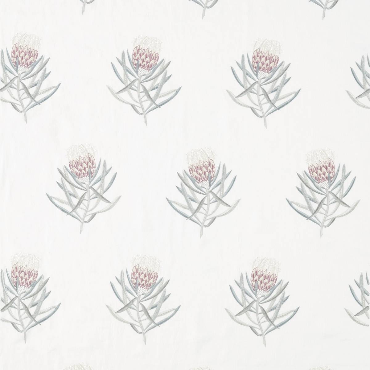 Protea Flower Porcelain/Orchid Fabric by Sanderson