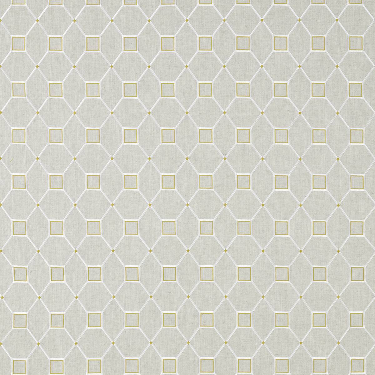 Baroque Trellis Daffodil/Linen Fabric by Sanderson