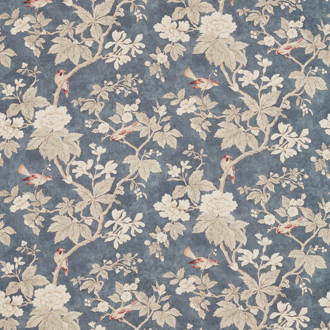 Chiswick Grove Indigo Fabric by Sanderson