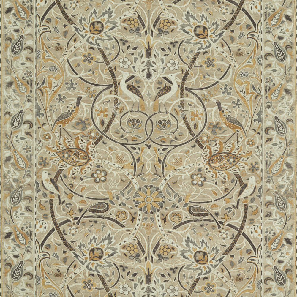 Bullerswood Stone/Mustard Fabric by William Morris & Co.