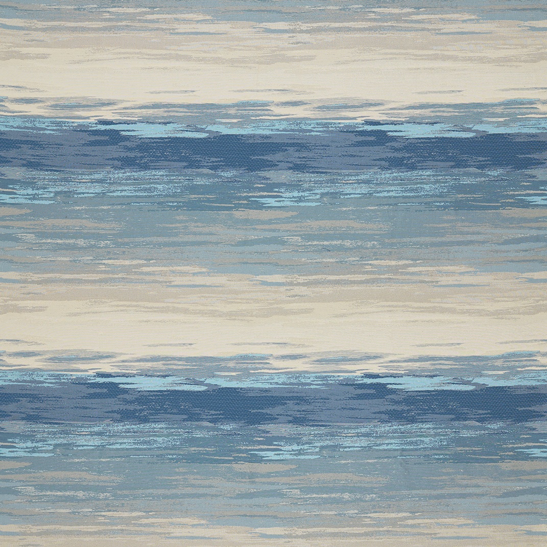 Chroma Indigo/Parchment/Sky Fabric by Harlequin