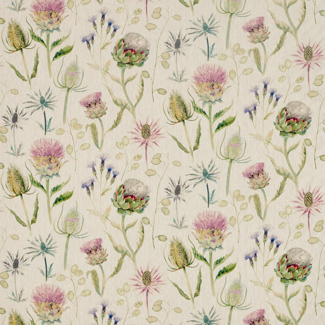 Thistle Garden Linen Thistle/Fig Fabric by Sanderson