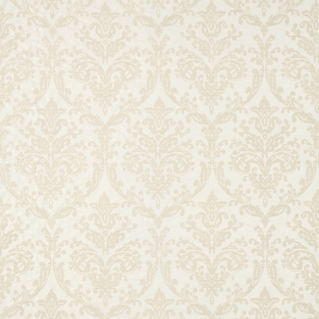 Riverside Damask Chalk Fabric by Sanderson