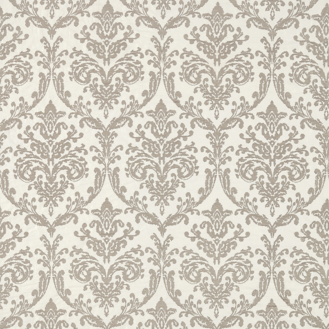 Riverside Damask Silver Fabric by Sanderson