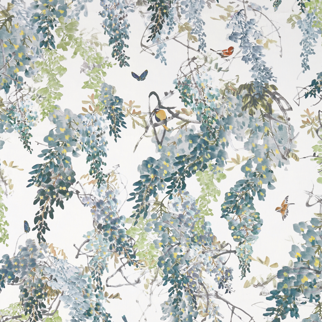 Wisteria Falls Mineral Fabric by Sanderson