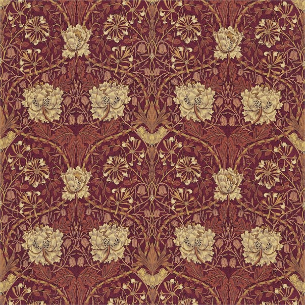 Honeysuckle & Tulip Brick/Russet Fabric by William Morris & Co.