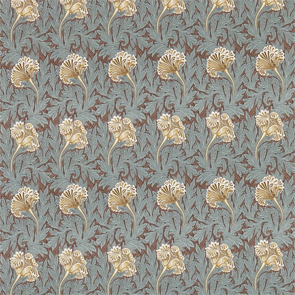 Tulip Bullrush/Slate Fabric by William Morris & Co.