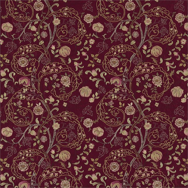 Mary Isobel Wine/Rose Fabric by William Morris & Co.