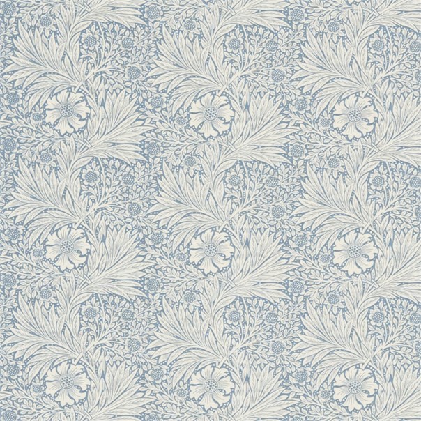 Marigold Blue/Ivory Fabric by William Morris & Co.