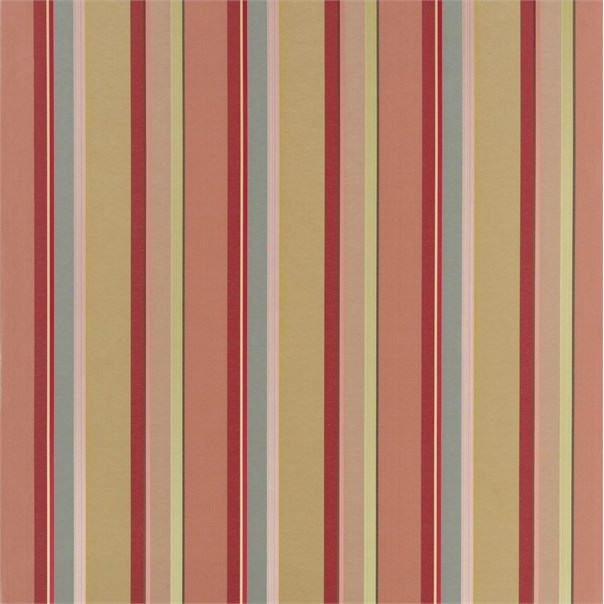 Bella Stripe Lipstick Blush Gold and Powder Blue Fabric by Harlequin